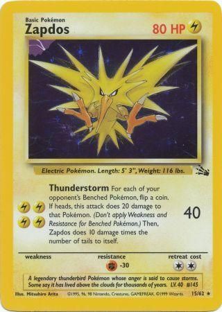 Zapdos 15/62 - Holo-Kantocards