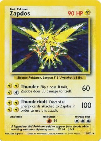 Zapdos 16/102-Kantocards