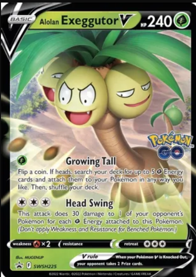 Alolan Exeggutor SWSH225 Jumbo - Ingles-Kantocards