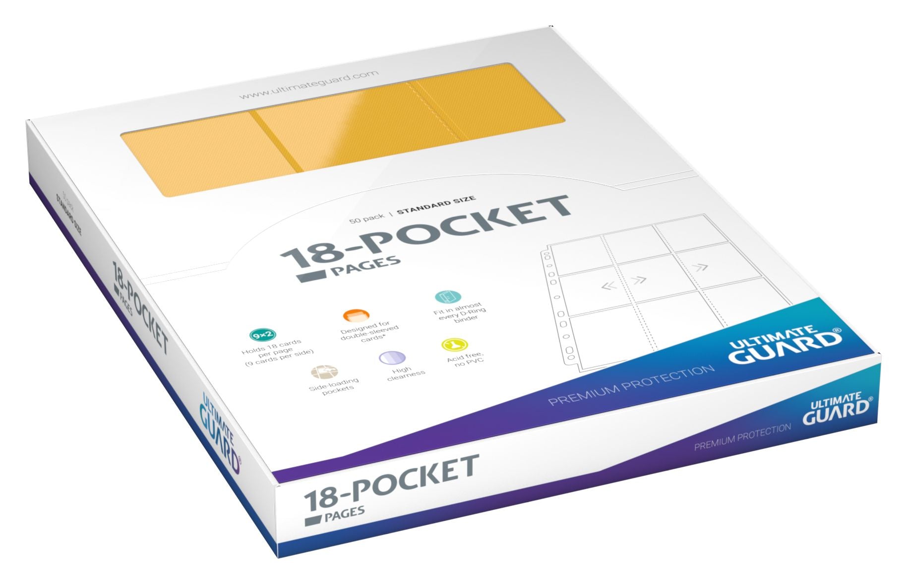 Caja Micas de 9 Espacios Ultimate Guard - Amarillo (50)-Kantocards