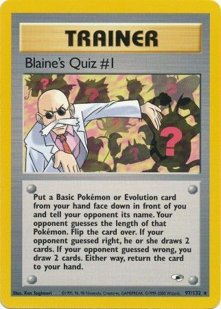 Blaine's Quiz #1 97/132-Kantocards