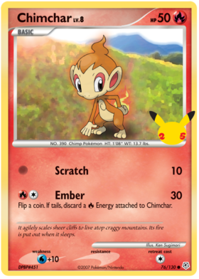Carta Jumbo Chimchar-Kantocards
