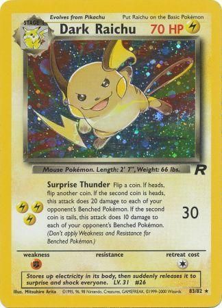 Dark Raichu 83/82-Kantocards