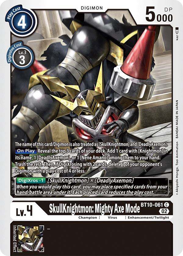 SkullKnightmon: Mighty Axe Mode BT10-061-Kantocards