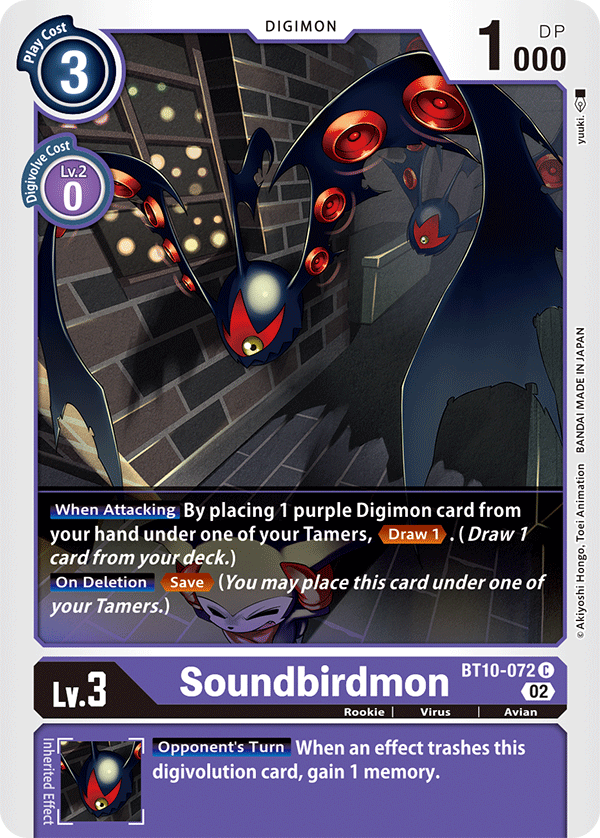 Soundbirdmon BT10-072-Kantocards