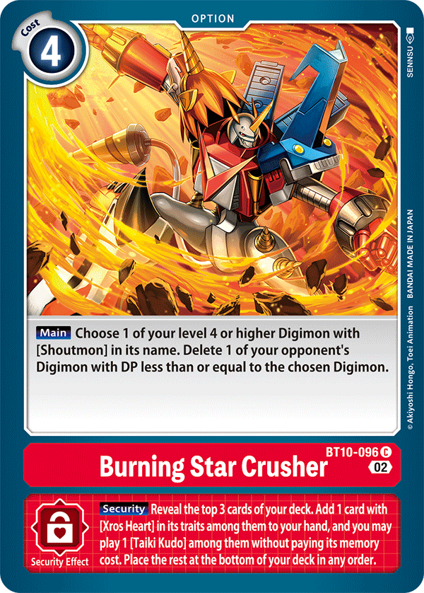 Burning Star Crusher BT10-096-Kantocards
