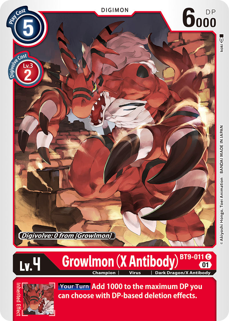 Growlmon (X Antibody) BT9-011-Kantocards