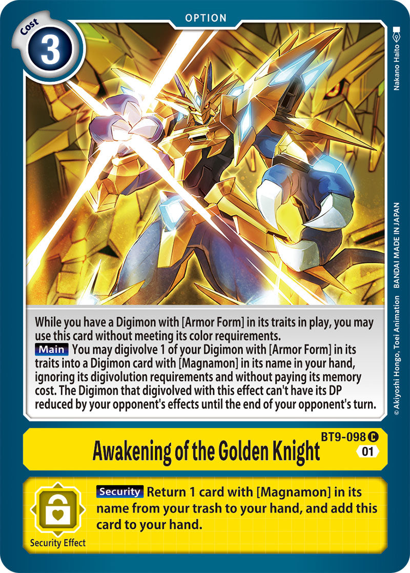Awakening of the Golden Knight BT9-098-Kantocards