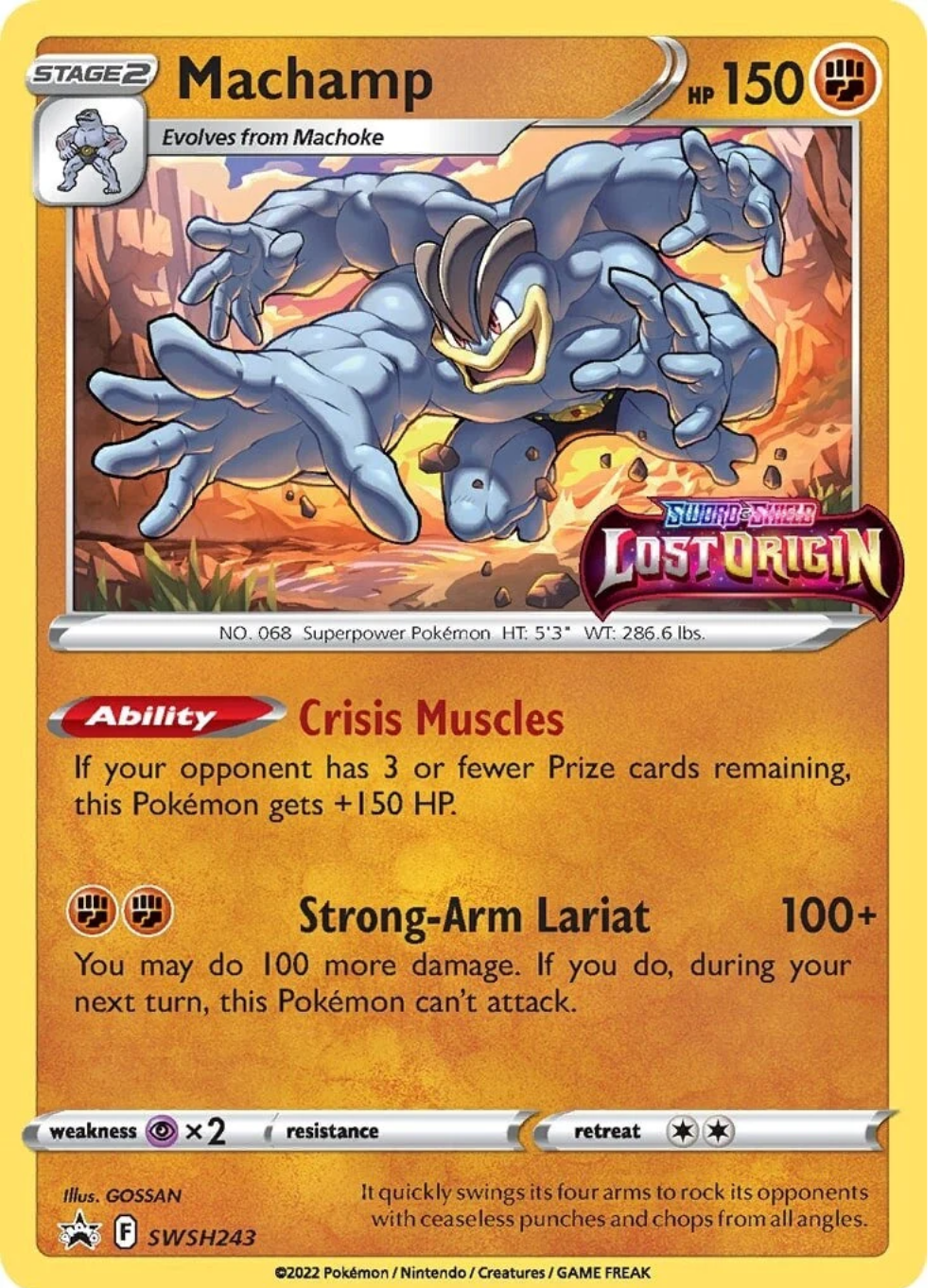 Machamp SWSH243 Lost Origin (SELLADO)-Kantocards