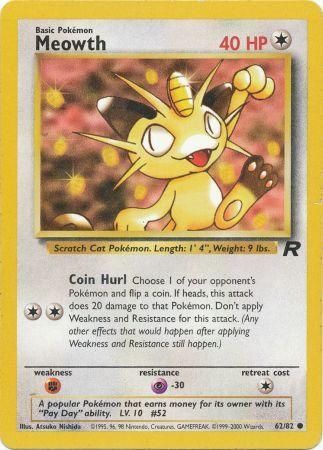 Meowth 62/82-Kantocards