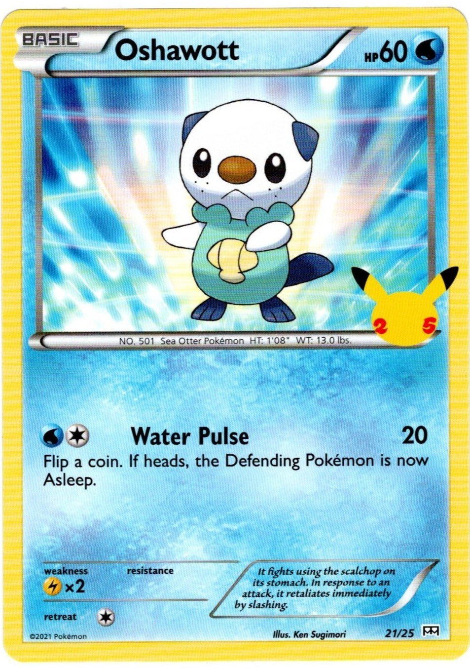 Carta Jumbo Oshawott BW03 Ingles-Kantocards