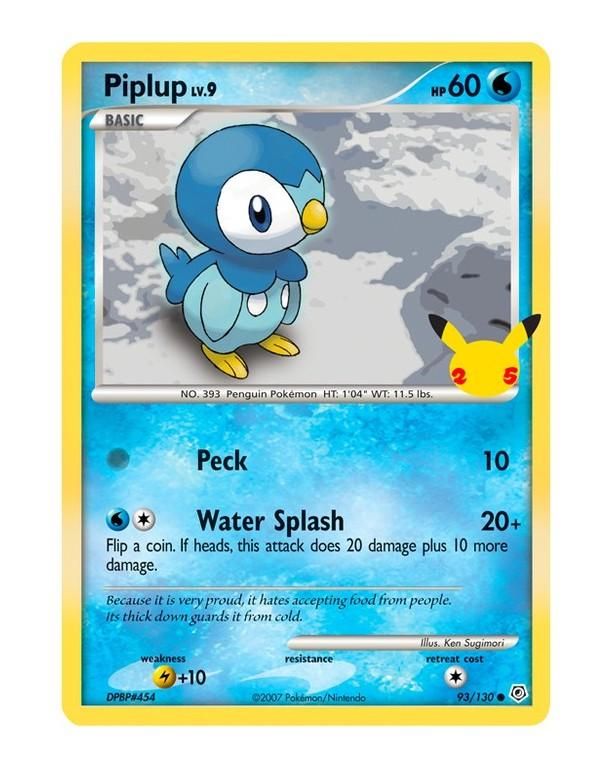 Carta Jumbo Piplup-Kantocards