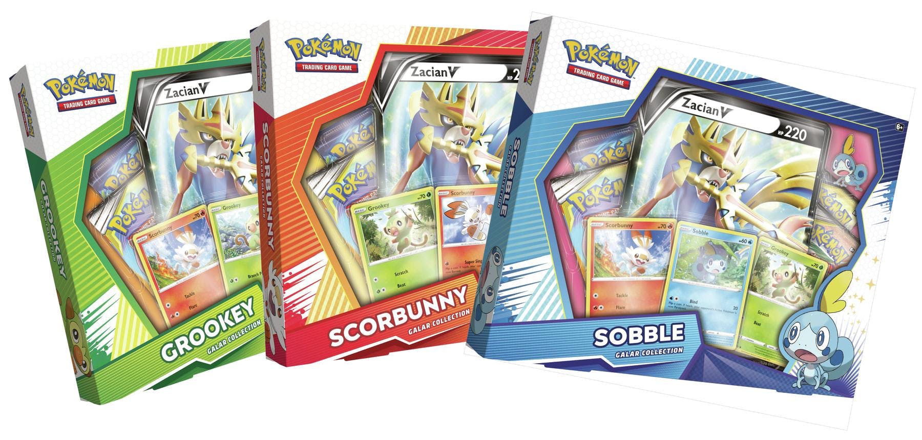 Pokémon Galar Collection Boxes (Sobble, Scorbunny, Grookey)-Kantocards