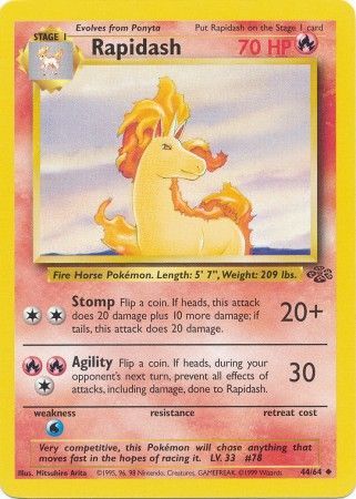 Rapidash 44/64-Kantocards