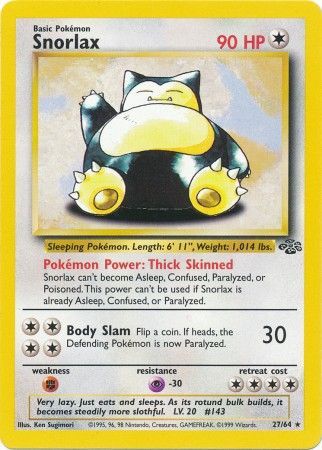 Snorlax 27/64-Kantocards