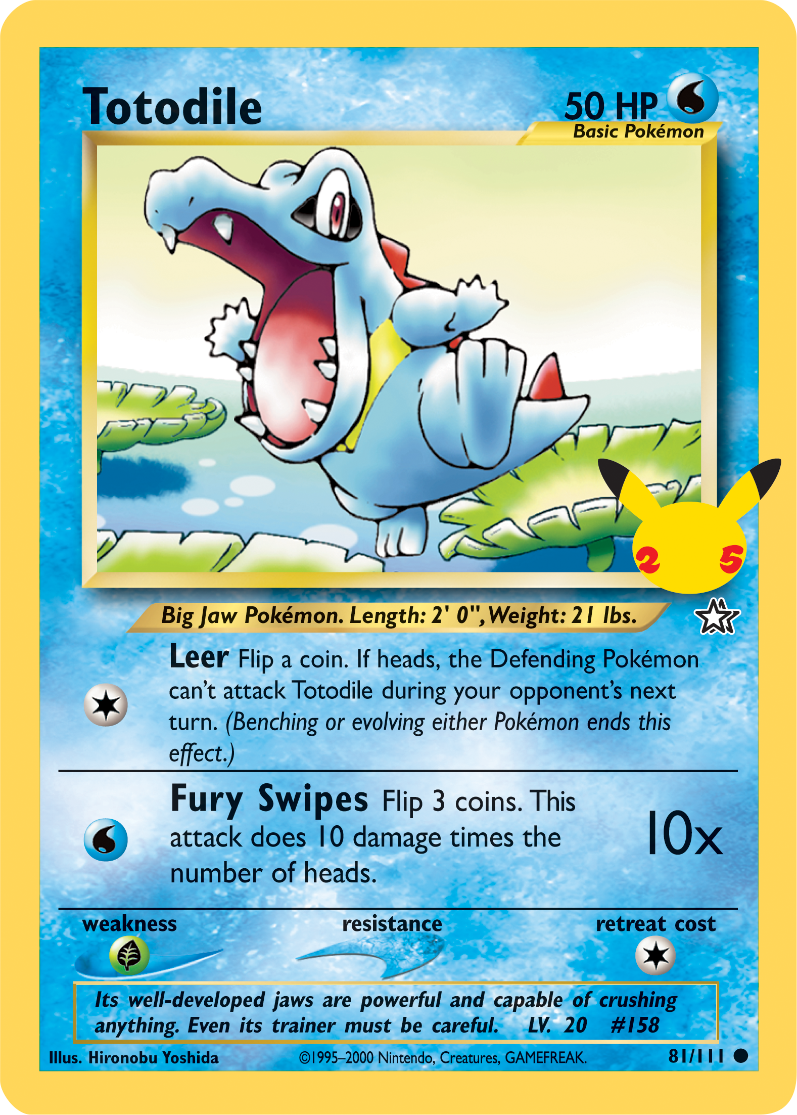 Carta Jumbo Totodile-Kantocards