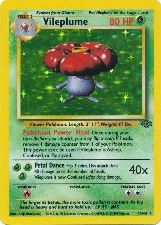 Vileplume 15/64 - Holo-Kantocards