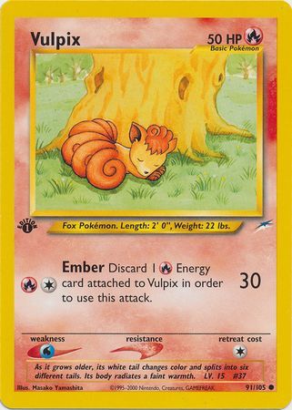 Vulpix 91/105 - 1st Edition-Kantocards