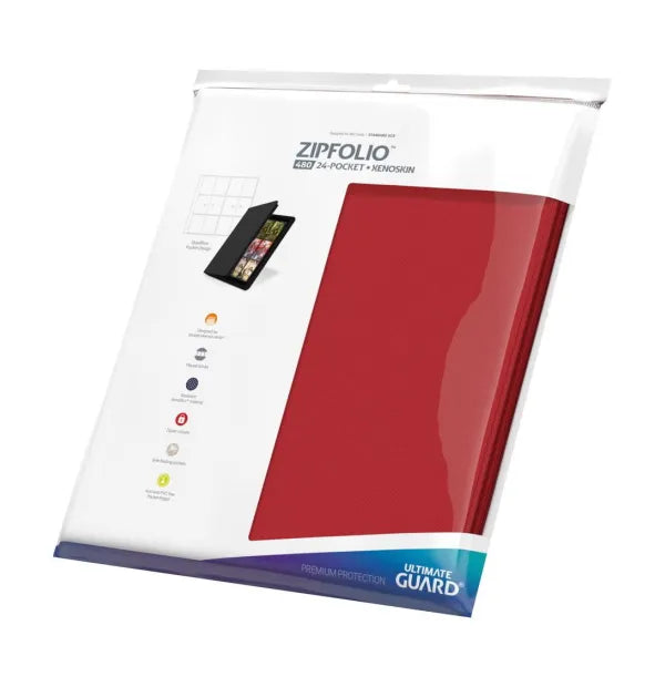 ZipFolio Carpeta de 24 Espacios (4 Por Línea) XenoSkin Roja-Kantocards
