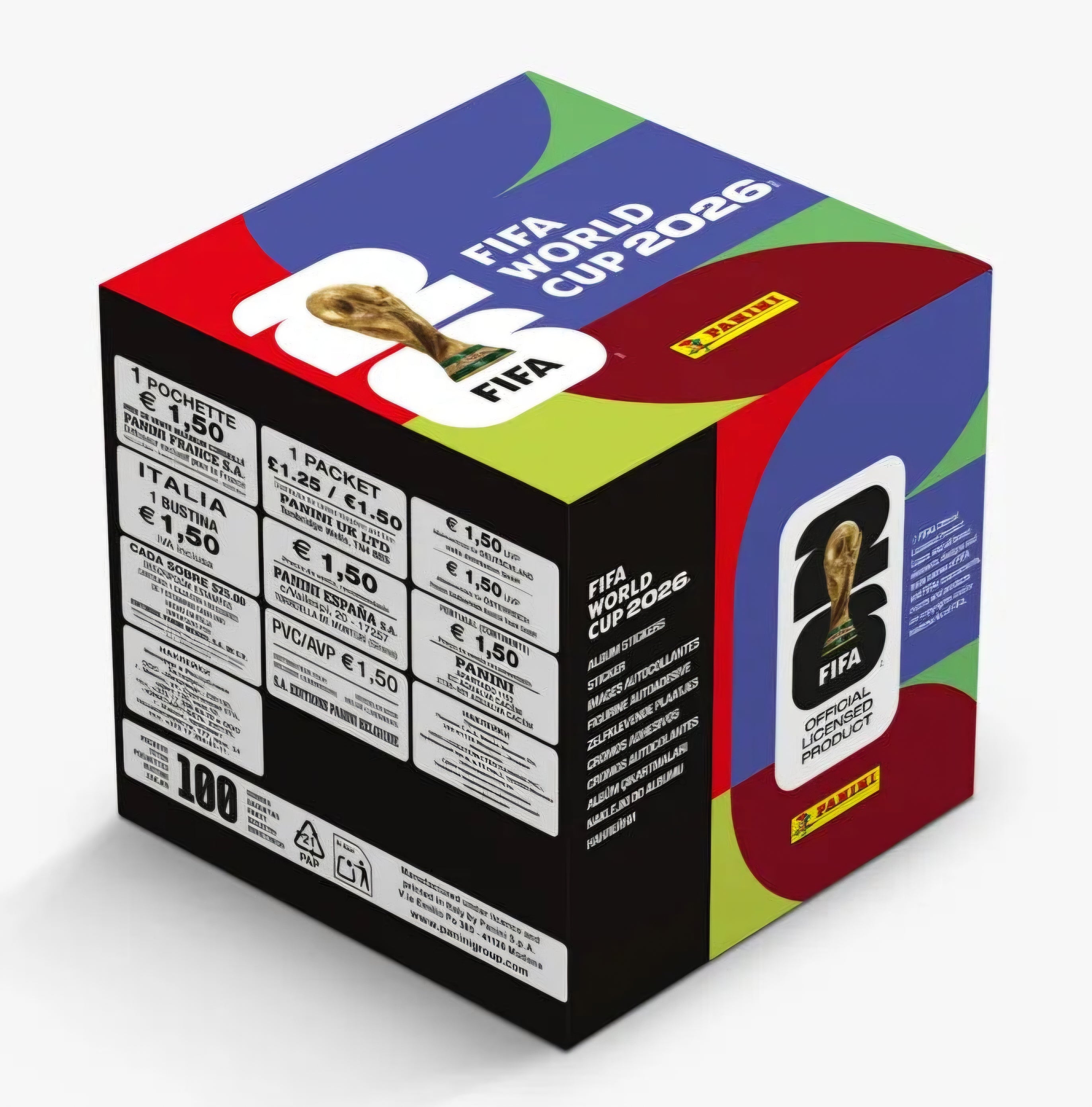 Caja de 100 Sobres - FIFA WORLD CUP 2026 PANINI (PREVENTA)