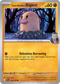 Team Rocket's Diglett 100/217 - Common