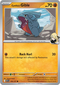 Cynthia's Gible 109/217 - Common