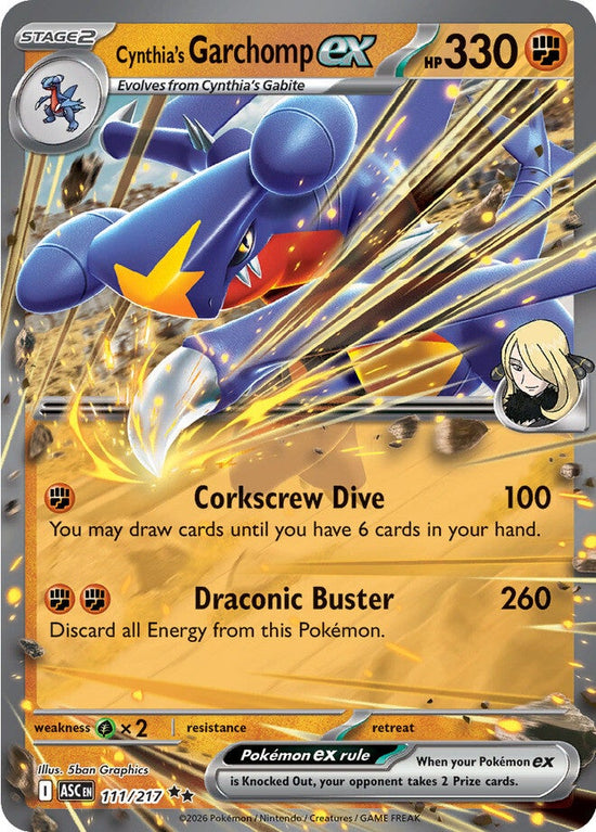 Cynthia's Garchomp ex 111/217 - Double Rare