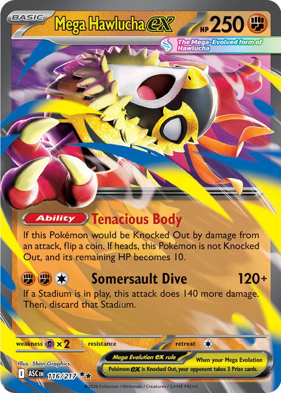 Mega Hawlucha ex 116/217 - Double Rare (Español)