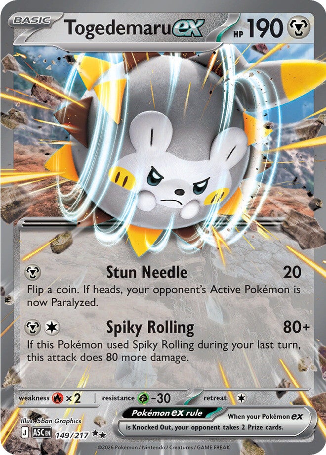 Togedemaru ex 149/217 - Double Rare