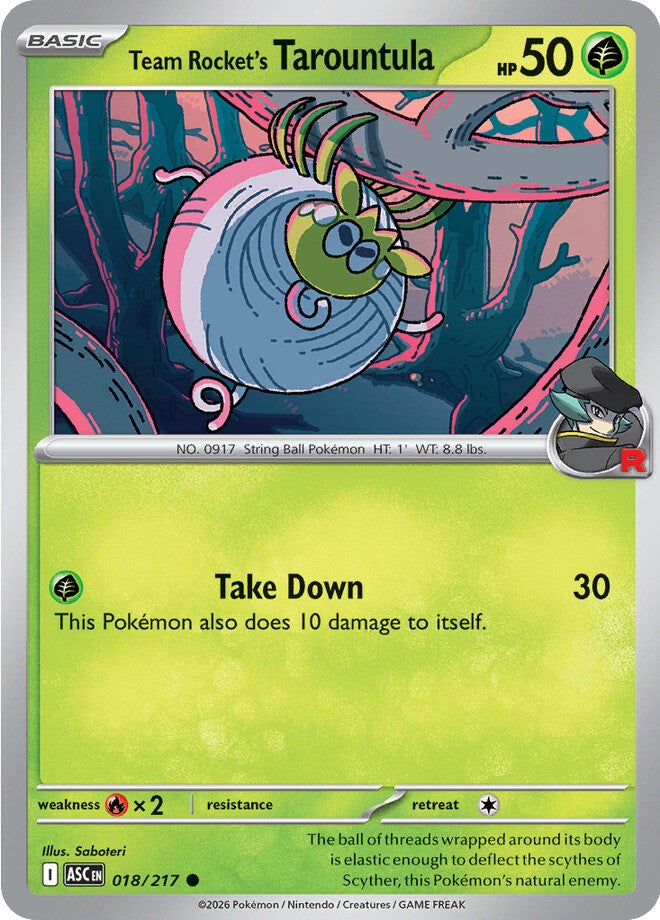 Team Rocket's Tarountula 018/217 - Common
