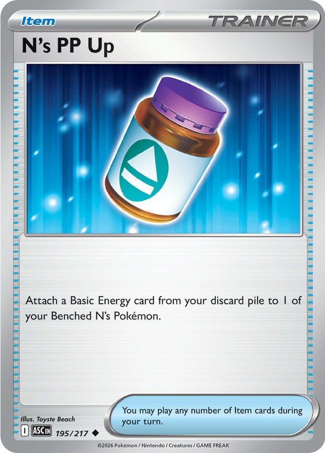 N's PP Up 195/217 - Uncommon