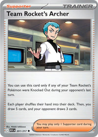 Team Rocket's Archer 201/217 - Uncommon