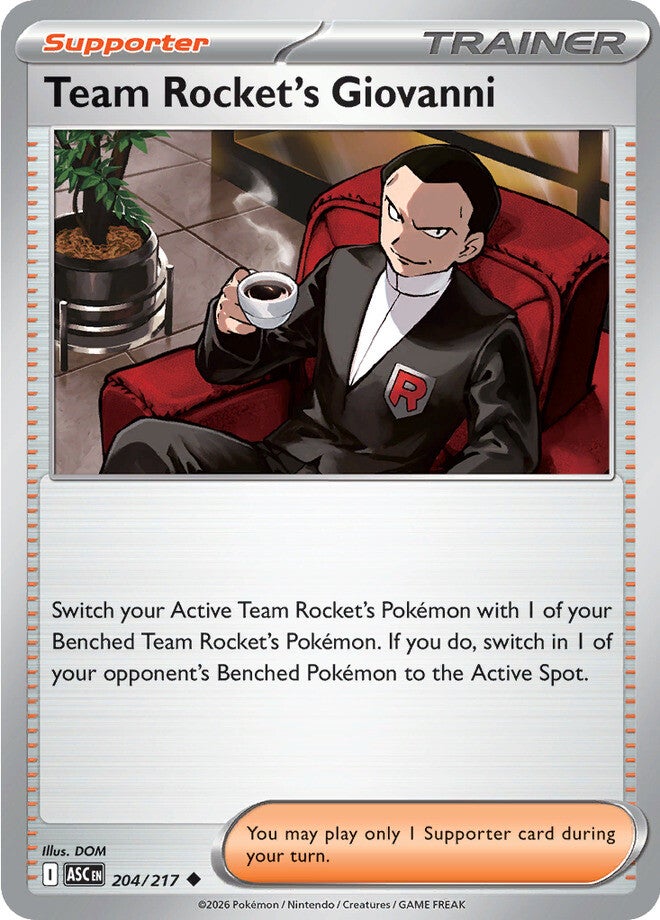 Team Rocket's Giovanni 204/217 - Uncommon