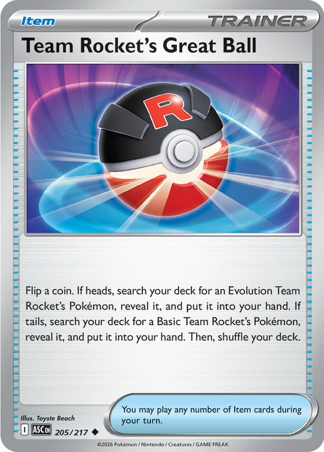 Team Rocket's Great Ball 205/217 - Uncommon