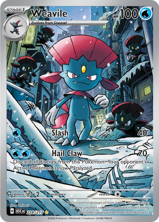 Weavile 228/217 - Illustration Rare (Español )