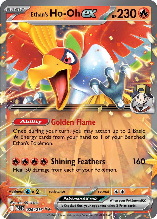 Ethan's Ho-Oh ex 026/217 - Double Rare