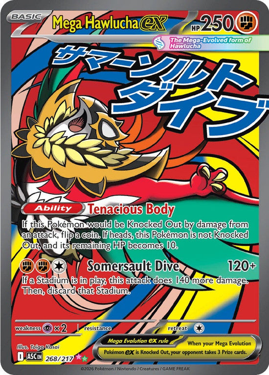 Mega Hawlucha ex 268/217 - Mega Attack Rare