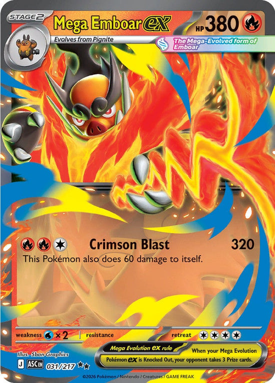 Mega Emboar ex 031/217 - Double Rare