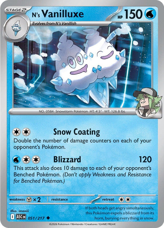 N's Vanilluxe 051/217 - Uncommon