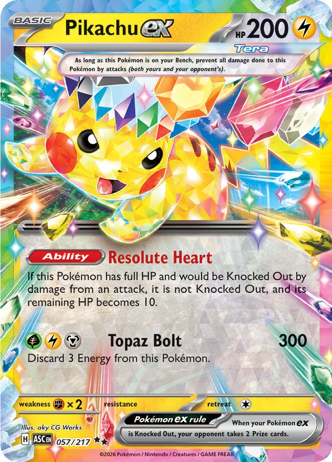 Pikachu ex 057/217 - Double Rare