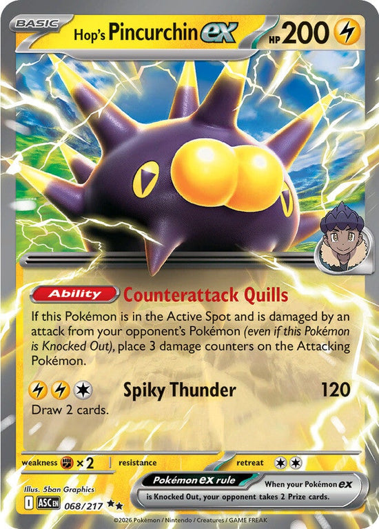 Hop's Pincurchin ex 068/217 - Double Rare