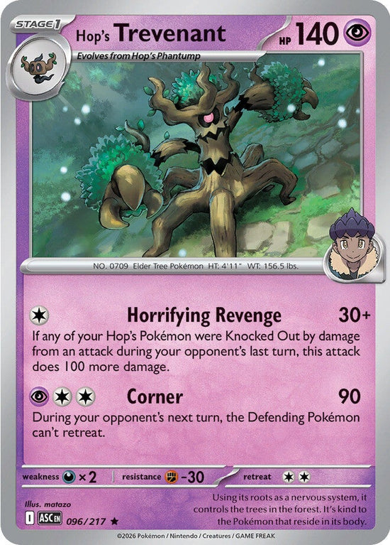 Hop's Trevenant 096/217 - Rare
