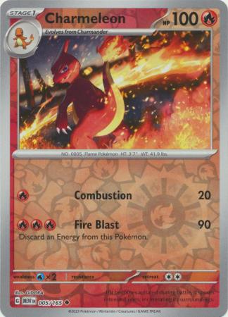 Charmeleon 005/165 - Uncommon - Reverse Holo