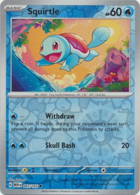 Squirtle 007/165 - Common - Reverse Holo-Kantocards