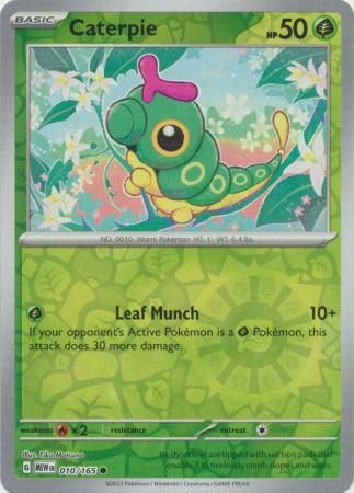 Caterpie 010/165 - Common - Reverse Holo