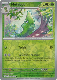Metapod 011/165 - Uncommon - Reverse Holo-Kantocards