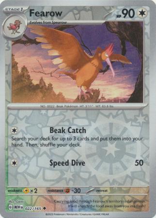 Fearow 022/165 - Uncommon - Reverse Holo