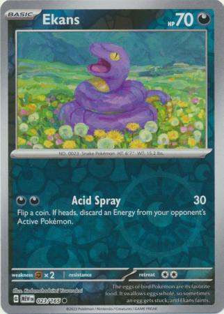 Ekans 023/165 - Common - Reverse Holo