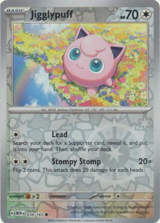 Jigglypuff 039/165 - Common - Reverse Holo
