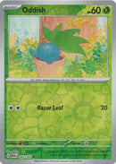 Oddish 043/165 - Common - Reverse Holo-Kantocards